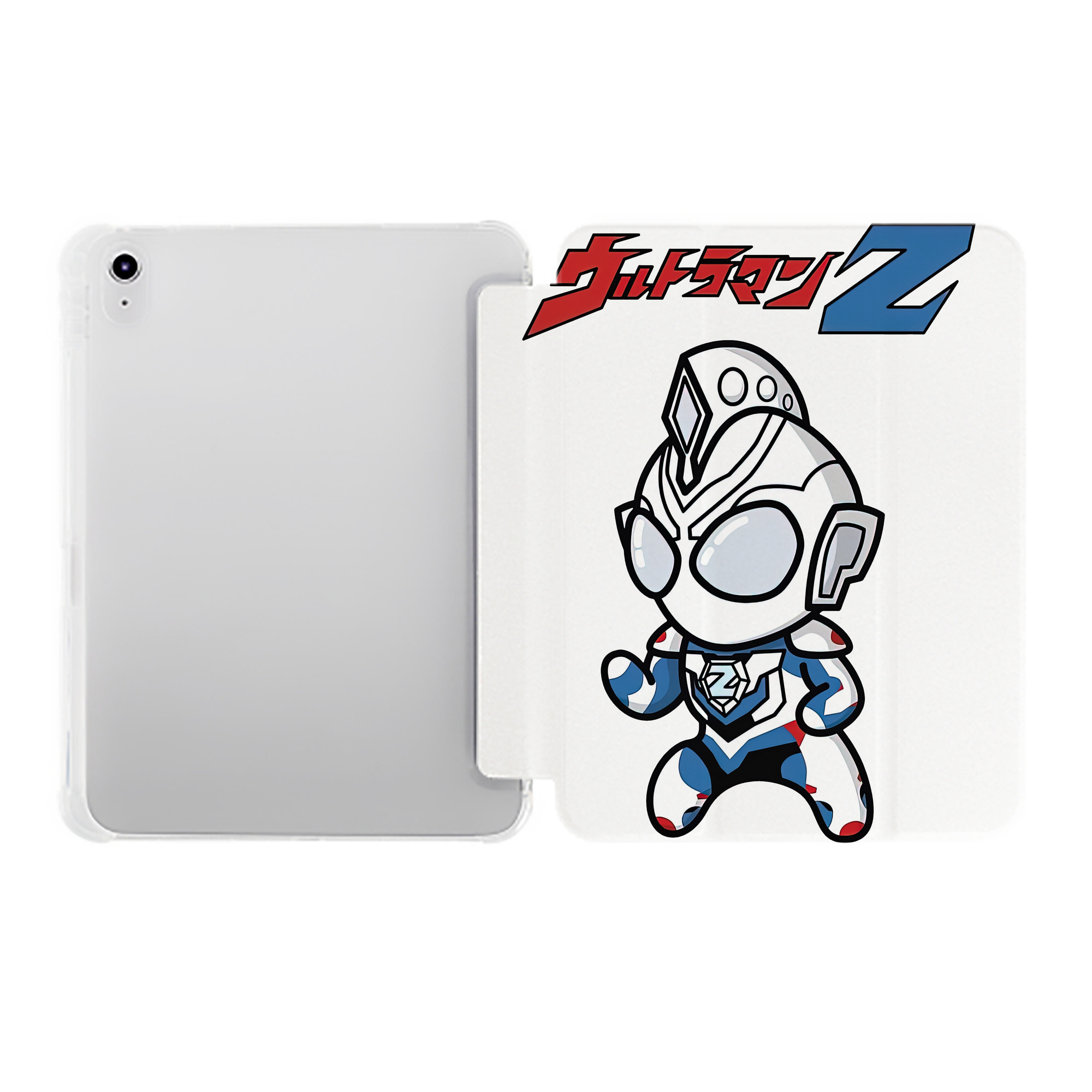 （画像用） ウルトラマン Ultraman IPad ケース ペン収納付き 三つ折りスタンド PUレザー×シリコン 対応機種9.5/10.5/10.9インチ
